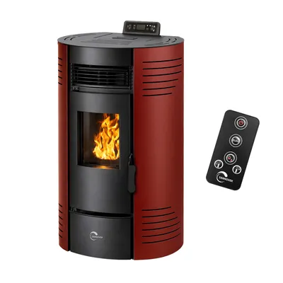 Obrázok produktu pre Pelletofen Azora 15,1 kW, farba Bordeaux, model Sannover