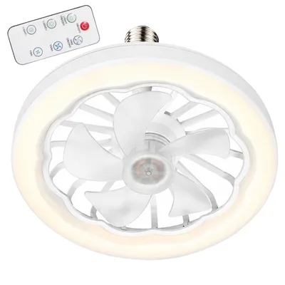 Zdjęcie produktu dla Cichy wentylator sufitowy LED z pilotem biały regulacja jasności 3 prędkości sterowanie