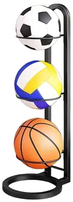 Productafbeelding van Ballenopslag Rek - Drie niveaus - Zwart