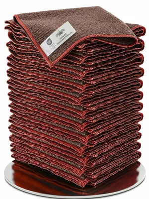 Produktbild von Omgoods – Set aus 25 Mikrofasertücher – aus recyceltem Kunststoff – 40x40 cm