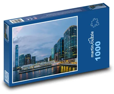 Obrázok produktu pre Puzzle 1000 Nočná panoráma Hongkongu - martinpuzzle