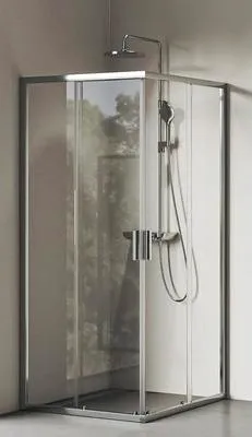 Zdjęcie produktu dla Kabina prysznicowa z wejściem narożnym RAVAK Blix II 90 x 90 cm kolor ramy aluminium szkło dekor szkło przezroczyste 1LM70C00Z1