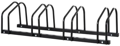 Productafbeelding van Fietsenrek voor 4 fietsen, weerbestendig, wand- of vloermontage, staal 110 x 33 x 27 cm