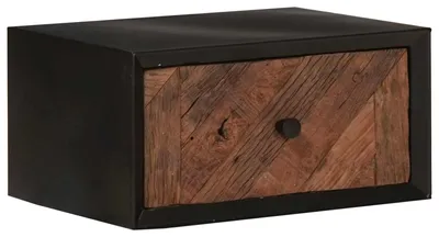 Image de Table de chevet en bois massif, fabrication artisanale, dimensions : 40 x 30 x 20 cm