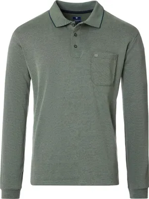 Produktbild von Redmond - Herren Polo-Shirt Langarm (252880700), Größe:5XL, Farbe:Grün (630)