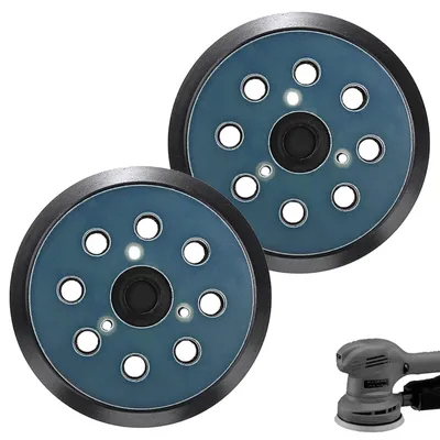 Image de 2 disques abrasifs pour ponceuses excentriques - disque abrasif à velcro à 8 trous, 125 mm