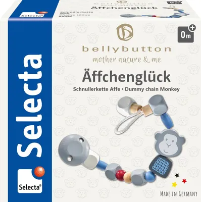 Produktbild von Selecta Äffchenglück, blau, Schnullerkette