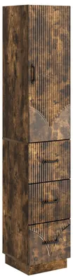 Immagine prodotto di vidaXL Set di 2 armadi, 33 x 34,5 x 87 cm, materiale in legno, finitura noce