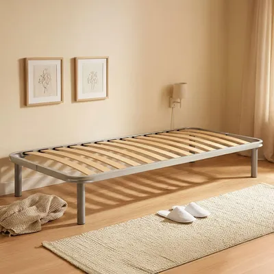 Image de Amammata - Sommier Simple 90x190 cm Gris, Simple Fabriqué en Italie