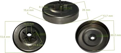 Obrázek produktu pro Ozubené kolo 3/8" 6 zubů pro McCulloch Titan 35 36 37 38 39 40 35/40 / MC446R60
