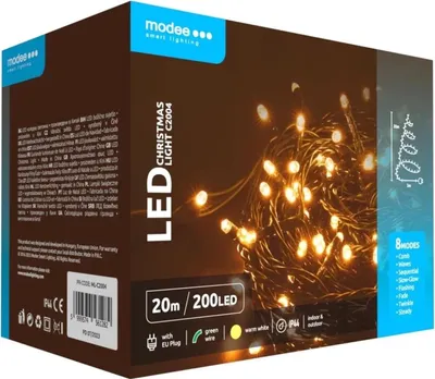 Zdjęcie produktu dla Modee Lighting Łańcuch choinkowy LED 200 LED 20m ciepły biały