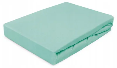 Produktbild von MATERACE Z GÓR Jersey Spannbettlaken 140x200 cm Türkis Baumwolle