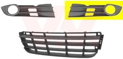 Produktbild von VAN WEZEL Lüftungsgitter Grill Stoßfänger für VW TOURAN (1T1, 1T2) mit Loch/Löchern für Nebellampen