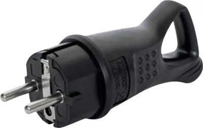 Zdjęcie produktu dla ELGOTECH Wtyczka Gumowa z Uchwytem WT-30GU 16A 250V Czarna 1 SZT