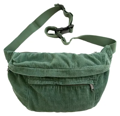 Produktbild von Damen Bauchtasche im modischen Design, große Gürteltasche mit verstellbarem Schultergurt für Reisen und Outdoor-Aktivitäten (Grün)