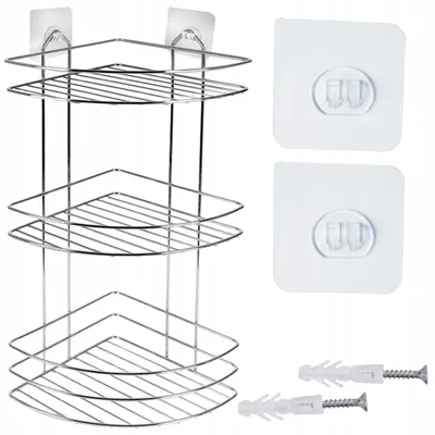 Produktbild von SEPIO Duschablage Silber, Badezimmer Organizer Drei Regale, Duschablage zum Hängen, Duschregal Organizer, Shower Shelf