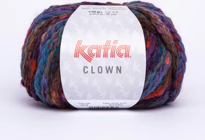 Produktbild von CLOWN von Katia - VIOLETT/TÜRKIS (204), ca. 50m /50g