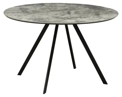 Immagine prodotto di Tavolo da pranzo SOREN – Aspetto pietra e metallo – 120 cm – Rotondo – Stile moderno