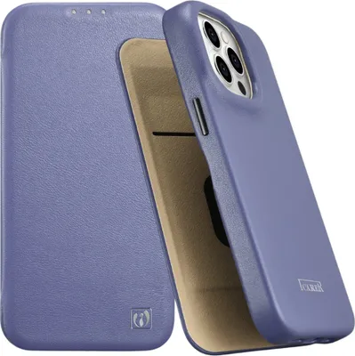 Produktbild von Icarer Case Lederhülle mit Magsafe für Iphone 14 Pro Hell Lila