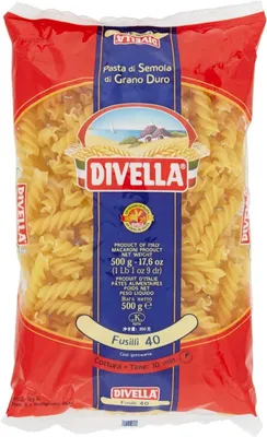 Produktbild von 24x Divella Fusilli N. 40 Hartweizengrieß Pasta Italienische Nudeln 500g Packung + Italian Gourmet Polpa di Pomodoro 400g Dose