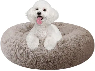 Immagine prodotto di Cuccia rotonda lavabile per cani, 50 cm, morbida e antiscivolo