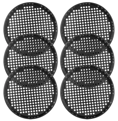 Image de Set de 6 plaques à pizza - Plaques à pizza perforées - Revêtement antiadhésif - Rondes - 32 cm - Durables et résistantes aux chocs - Plat à pizza