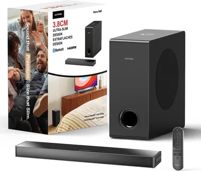 Obrázok produktu pre Soundbar ULTIMEA 5,25'' woofer, BASSMAX, tenký 3,8 cm dizajn, Nova S40