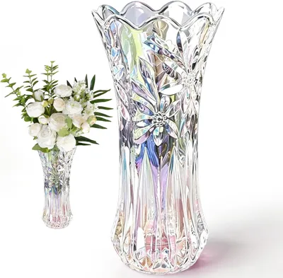 Immagine prodotto di Vaso per fiori, 24 cm, in vetro, ideale per il soggiorno