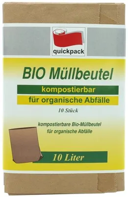 Produktbild von QUICKPACK Müllbeutel Müll aus Papier 10l 10 Stück