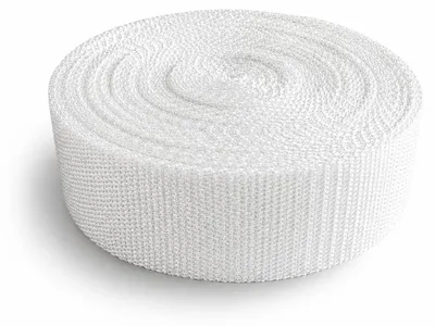 Produktbild von ggm Gurtband Weiß 50 mm x 10 m, PP Polypropylen, 1,4 mm stark, UV-beständig, reißfest, vernähbar für Hundeleinen, Taschen, Rucksäcke, Camping & DIY