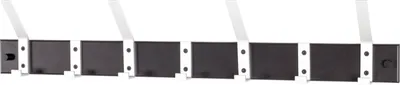 Produktbild von HAKU Wandgarderobe Garderobenleiste alu, schwarz - Aluminium, Metall, B/H/T: 70x14x8 cm