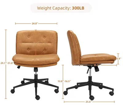 Produktbild von Bürostuhl - Schreibtischstuhl - Bürostuhl - Gaming-Stuhl - Schminktischstuhl - Verstellbare Sitzhöhe: 35-42 cm
