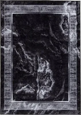 Image de 80 x 150 cm Tapis Miro 51278.810 Marbre noir / blanc