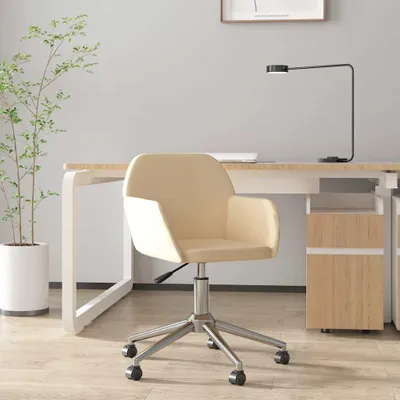 Obrázok produktu pre vidaXL Kancelárska stolička Swivel Cream Fabric