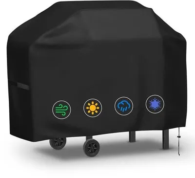 Immagine prodotto di Copertura impermeabile per barbecue, copertura per barbecue a gas, copertura impermeabile per barbecue da balcone, protezione per barbecue a gas, copertura resistente agli strappi, telo di protezione, telo per barbecue a gas (145 × 61 × 117 cm)