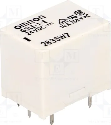 Zdjęcie produktu dla 1x przekaźnik: elektromagnetyczny, cewka: 24VDC, 16A/250VAC, Mini G5LE-1-E, 24VDC