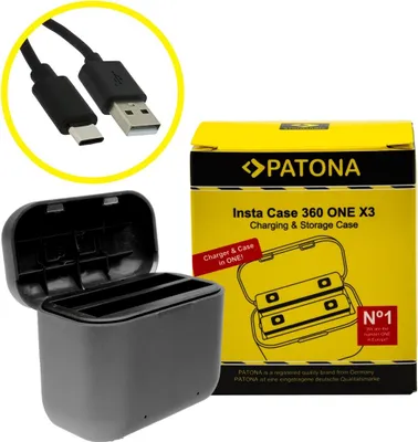 Produktbild von Dual Ladebox für Insta 360 ONE X3 CINAQBT/A inkl. USB-C Kabel
