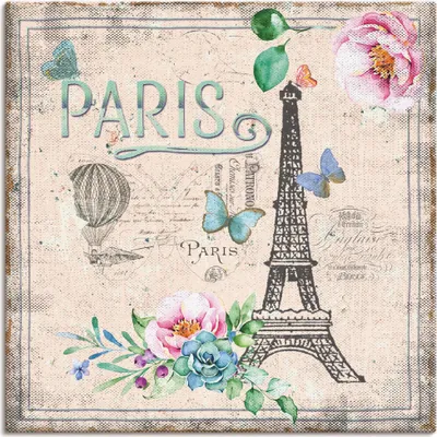 Produktbild von ARTland Leinwandbild Paris - meine Liebe Größe: 100x100 cm
