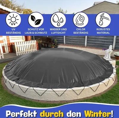 Produktbild von Aufblasbare Poolabdeckung Ovalpool 900 x 500 cm I Oval Pool 9 x 5 m I anthrazit (RAL7016)