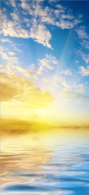 Produktbild von Türtapete Türposter Sonnenuntergang über dem Meer I - Größe: 93 x 205 cm