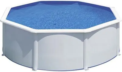 Produktbild von Stahlwandpool Rund, Ø370 x 122 cm, Weiß, Sandfilteranlage, Sicherheitsleiter