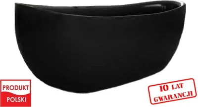 Produktbild von Badewanne, Zusammengesetzte, freistehende, 185cm, GIANNA, schwarz, Klik-Klak + Siphon