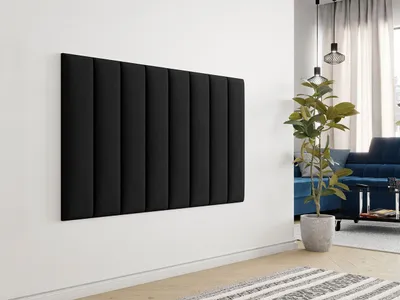 Image de Panneau mural capitonné 80x20 PAG – noir