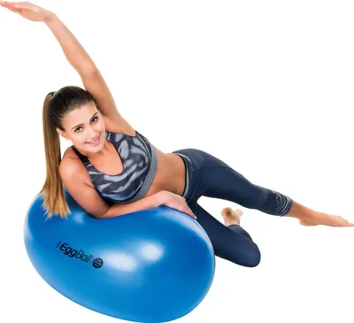 Image de Ballon de fitness Ledragomma "Eggball", ø 85 cm, bleu