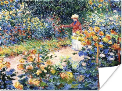 Produktbild von MuchoWow® Poster Im Garten - Gemälde von Claude Monet 40x30 cm - Plakate für die Wände - Poster Wohnzimmer