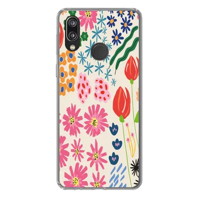 Produktbild von MuchoWow® Handyhülle Schutzhülle Hülle für Huawei P20 Lite (2020) Blumen - Gestaltung - Tulpe Silikon Softcase Handy Hülle - Kartenhalter