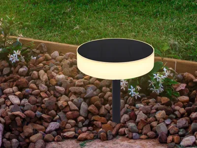 Produktbild von Solar Erdspießleuchte Wandlampe Ø15cm