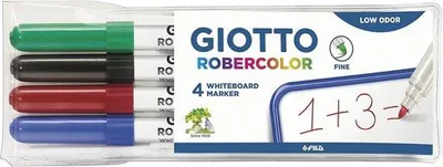 Productafbeelding van Whiteboard Markers Set van 4 - Fijne ronde punt, Droog uitwisbaar