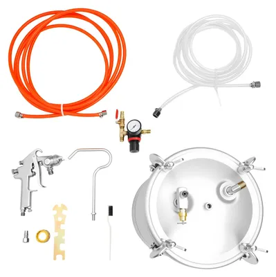 Productafbeelding van Spuitset voor druklak, 10 liter inhoud, efficiënt spuiten, WIT
