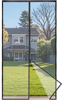Image de Moustiquaire magnétique pour porte, protection contre les insectes, porte de balcon, 120x240 cm, noire